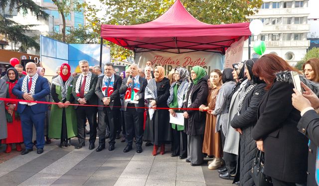 Trabzon'da kadınlar Filistin için birleşti!